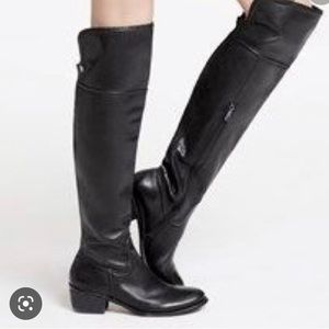 Vince Camuto Baldwin leather Over The Knee Boots Black sz 6